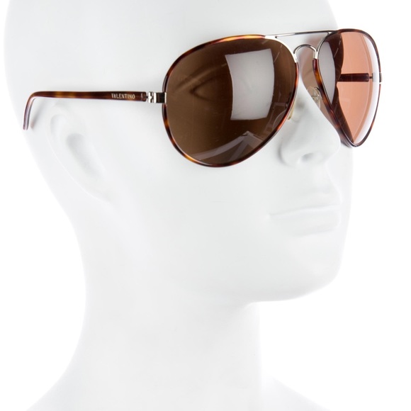 Valentino Tortoiseshell Oversized Aviators main image 7