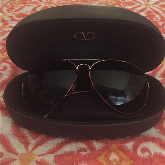 Valentino Tortoiseshell Oversized Aviators main image 5