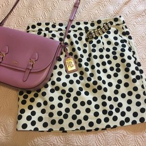 J Crew polka dot mini skirt