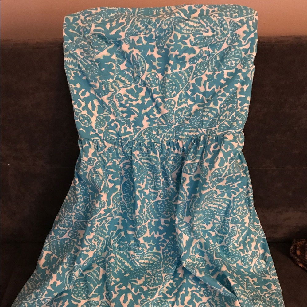 Lilly Pulitzer Strapless Dress w/Pockets