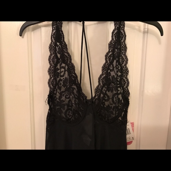 Cinema Etoile Seductive Wear Black Matching Babydoll & Thong Set Size Large NWT - Picture 3 of 6