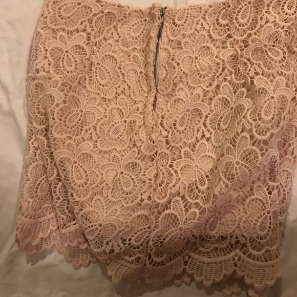 Pink lace shorts