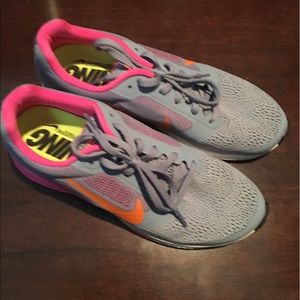 Nike Grey, Pink, Orange running shoes