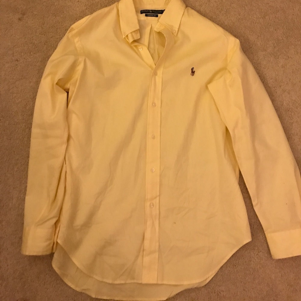 Yellow Polo Ralph Lauren Dress Shirt