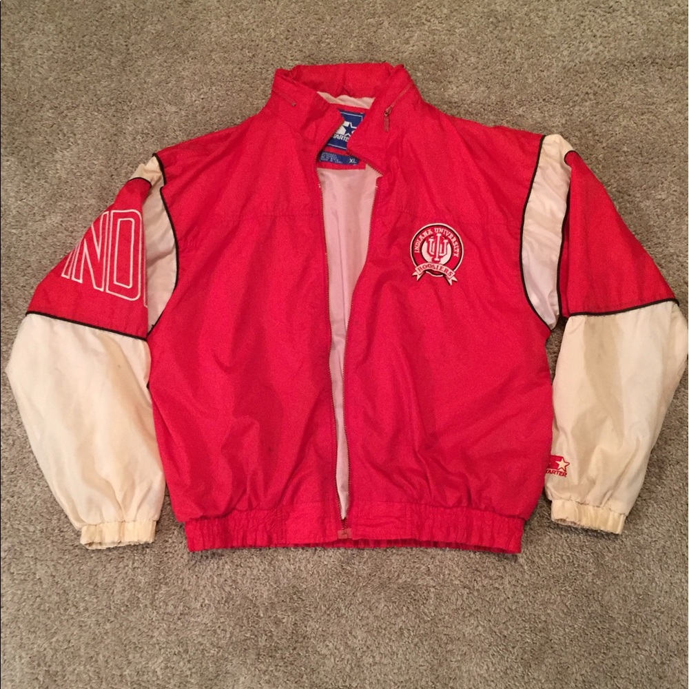 Vintage IU Hoosiers zip up windbreaker sz XL