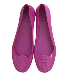 Tory Burch pink-purple jelly flats