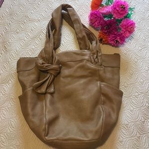 Lucky Penny brown leather bag from Anthropologie