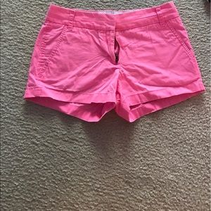 Jcrew pink chino shorts