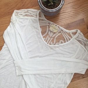 Free People Sheer Detail Top