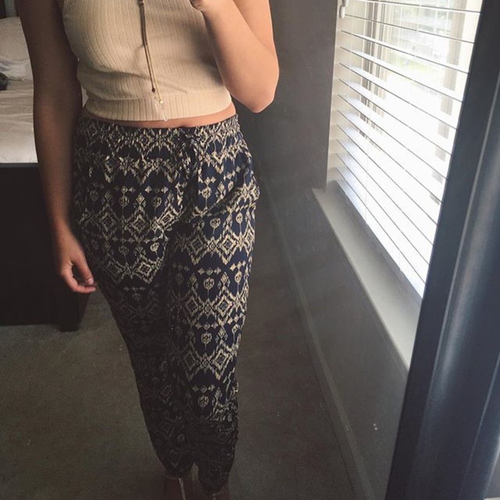Aztec patterned pants AND crop top