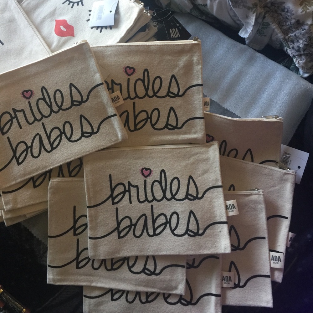 Brides' Babes ❤️ Makeup Canvas Bag NWT