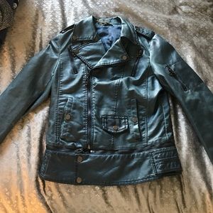 Blue pleather jacket