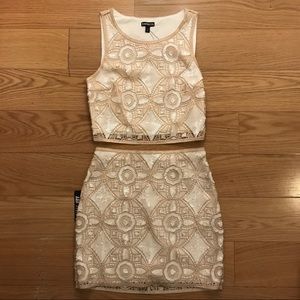 NWT Express Sequin 2-Piece Dress