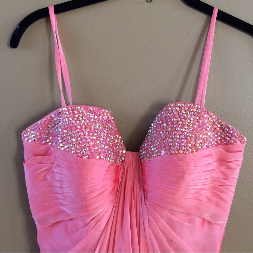 La Femme Floor Length Dress