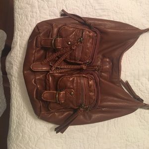 Brown multi-pocket bag