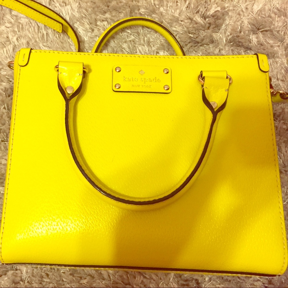 Kate Spade yellow Wellesley bag