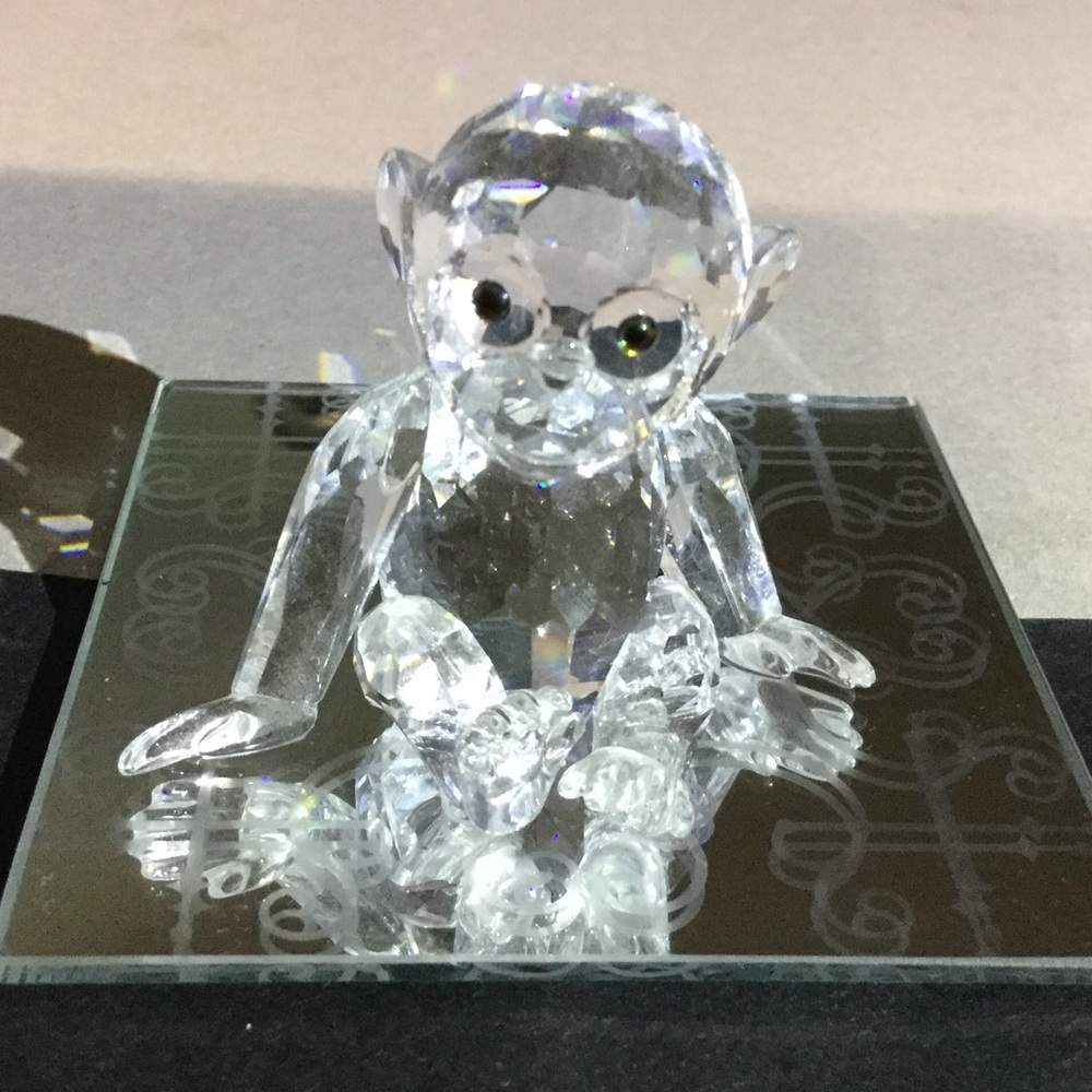 Swarovski Crystal Chimpanzee Figure Collectible