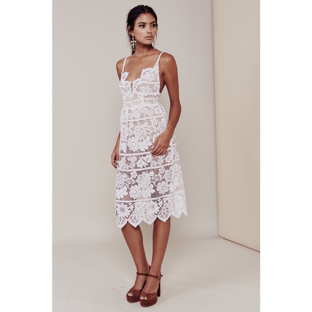 Authentic For Love and Lemons Gianna midi dress