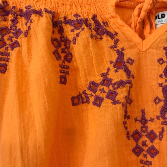 Off Shoulder Orange Blouse - Picture 2 of 3