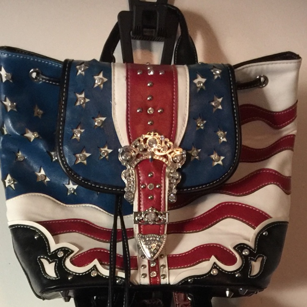 Amercian flag back pack