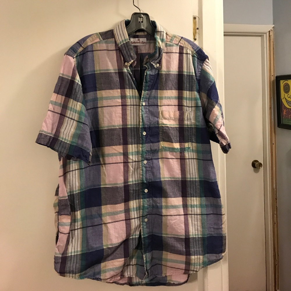 Redwood & Ross short sleeve plaid shirt