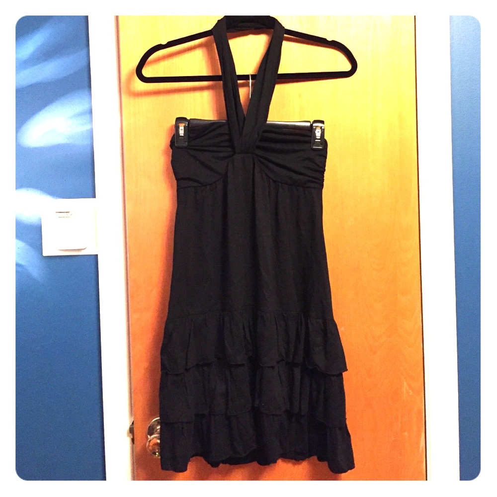 DONATED Cute black halter dress