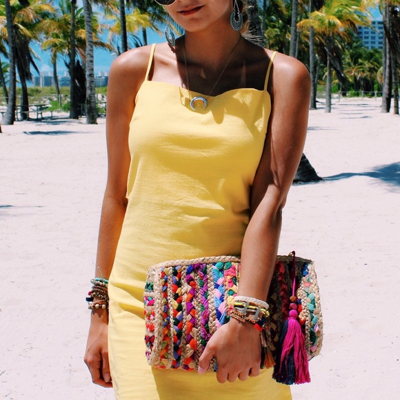 •Malibu Yellow Back Tie Dress• - Picture 3 of 8