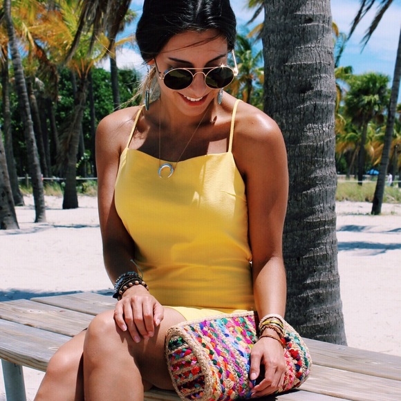 •Malibu Yellow Back Tie Dress• - Picture 6 of 8