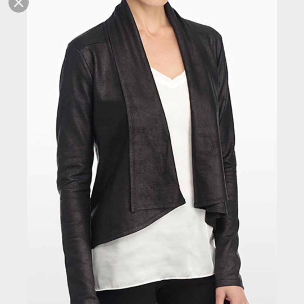 NYJD coated french terry cardigan size medium