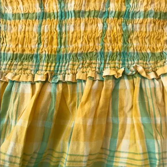 Yellow and Teal Tube Top - Picture 2 of 3