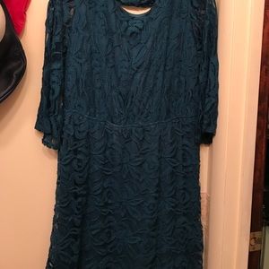 Teal Lace Dress