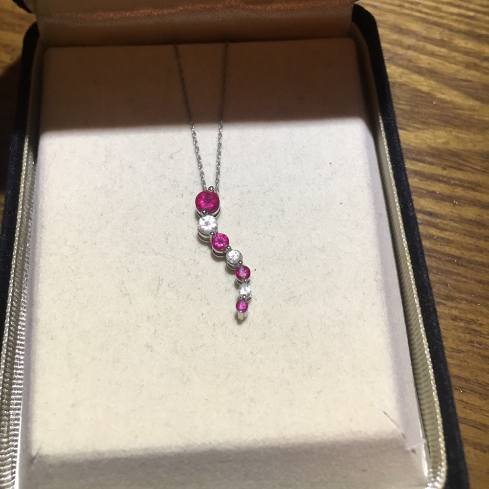 Zales Ruby stone necklace