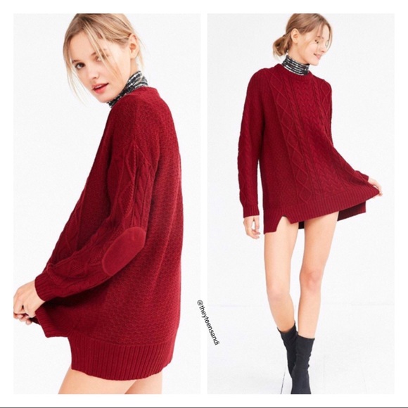 Urban Outfitters BDG Hi Low Cable Crew Sweater - Picture 3 of 7