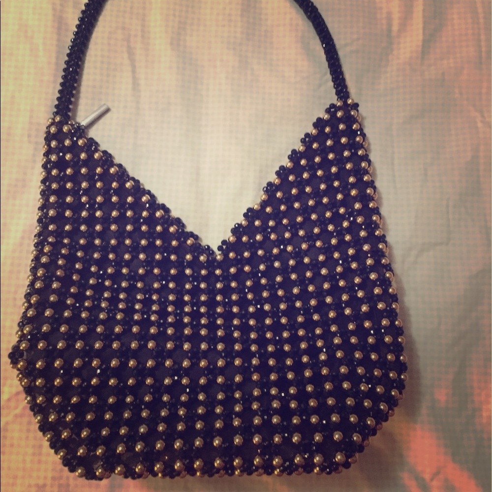 Black and gold beaded purse! Very elegant!