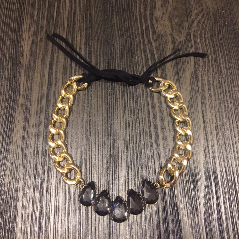 Ell and Emm Audrey Necklace--Smoke/Gold