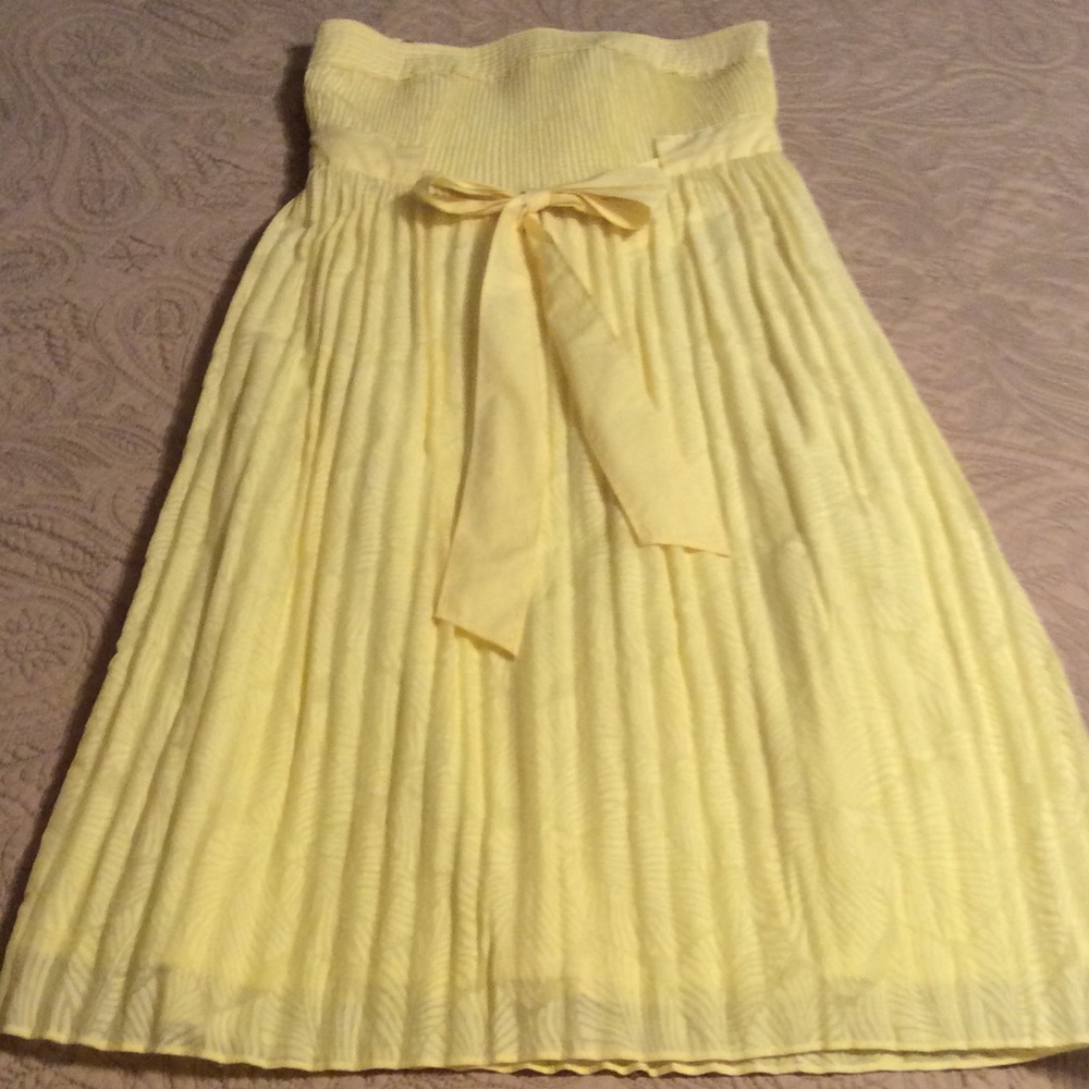 Strapless cotton/polyester beautiful summer dress