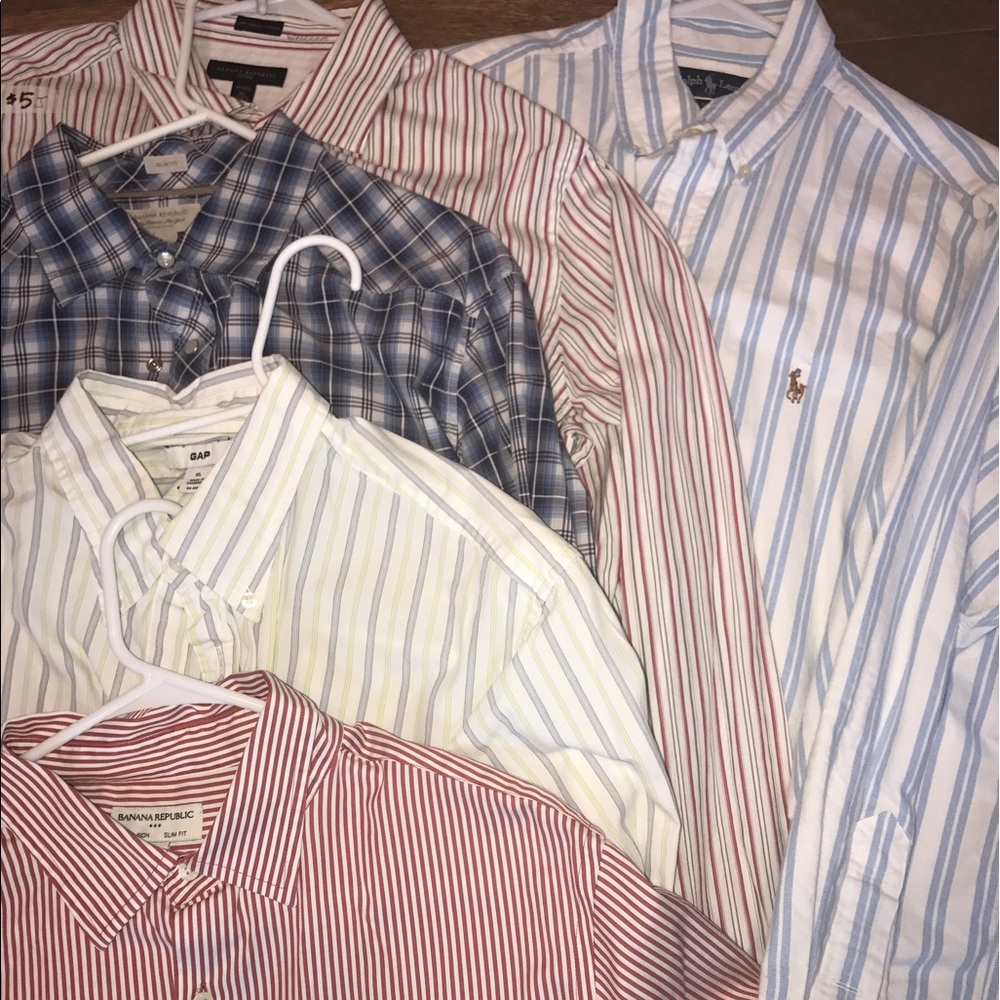 XL Mens Long Sleeved Button Up Shirts