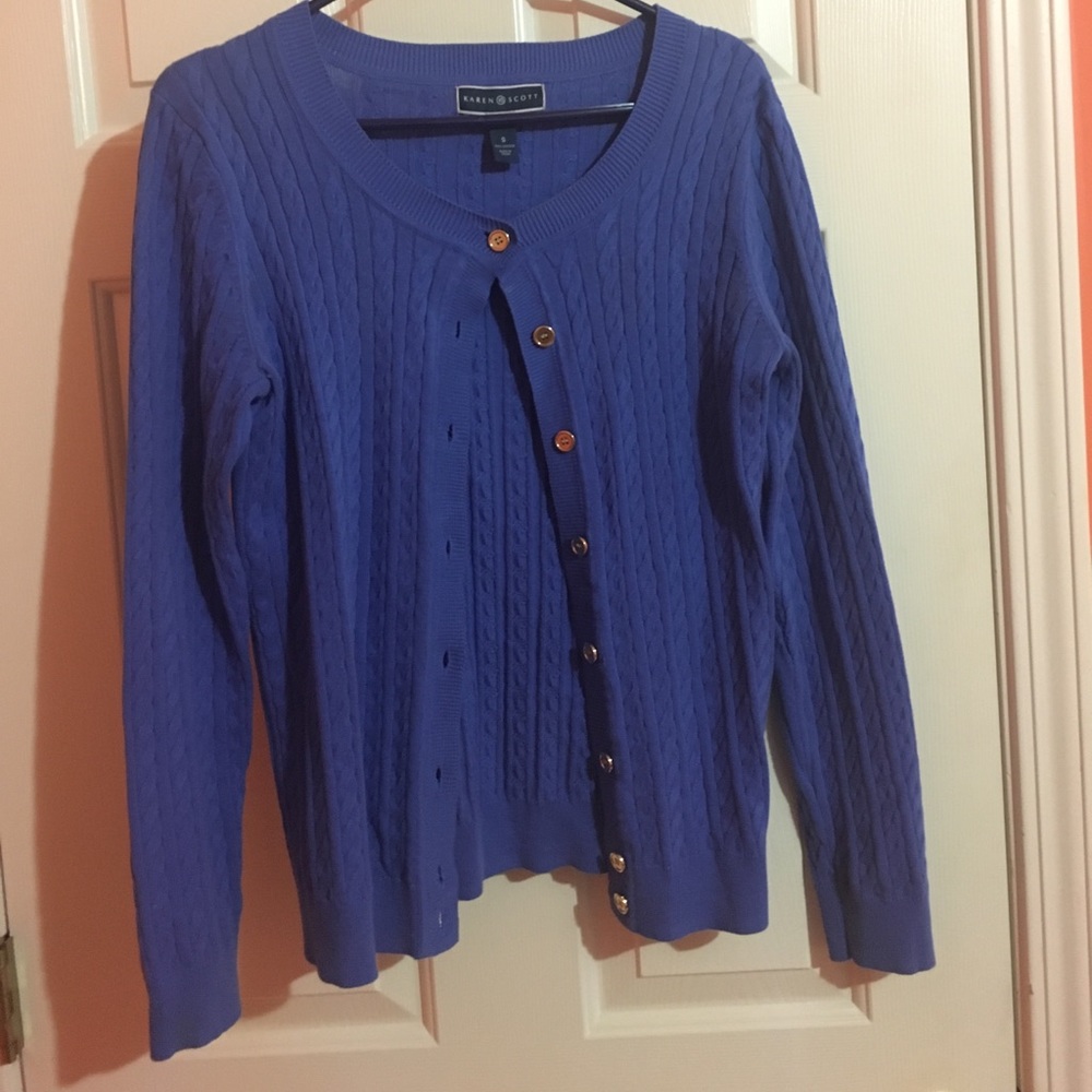 Blue Karen Scott Cardigan