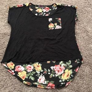 Black Floral Top