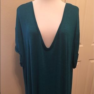 Teal short sleeve tunic