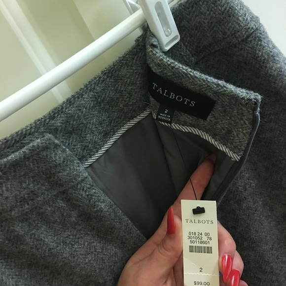 NWT Talbots grey pencil skirt - Picture 4 of 8