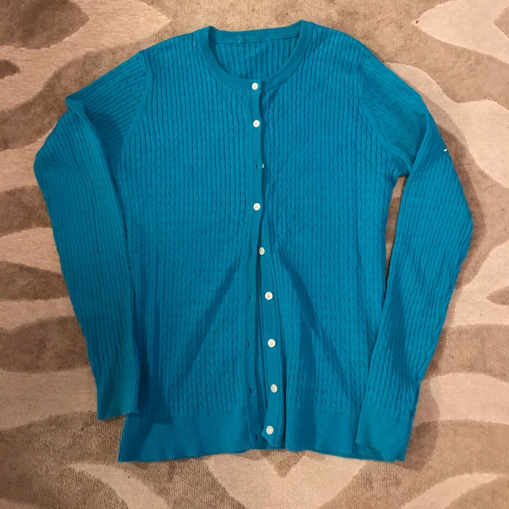 Gorgeous Aqua Lilly Pulitzer Cable Knit Cardigan