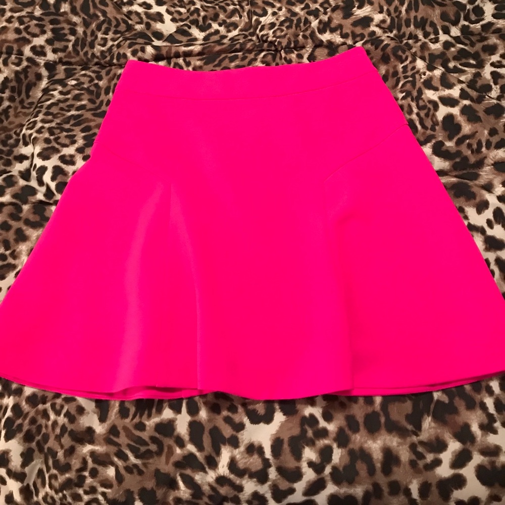 Hot pink Express skater skirt