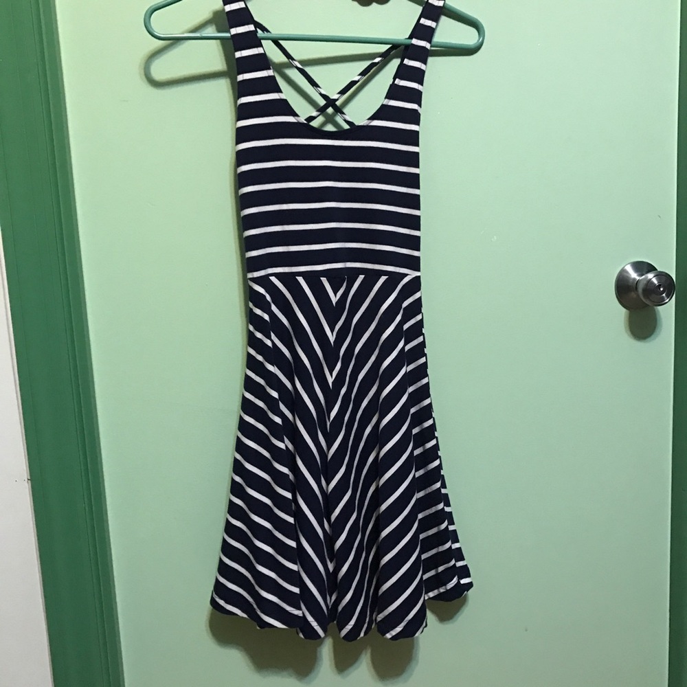 Brand new. Navy/white dress