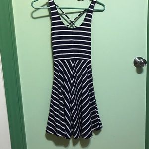 Brand new. Navy/white dress