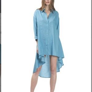 Light Denim Hi-Low Shirt Dress