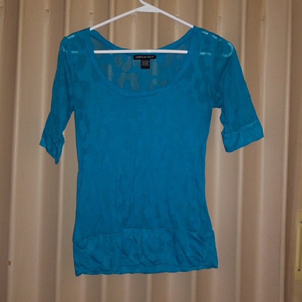 Leopard blue top