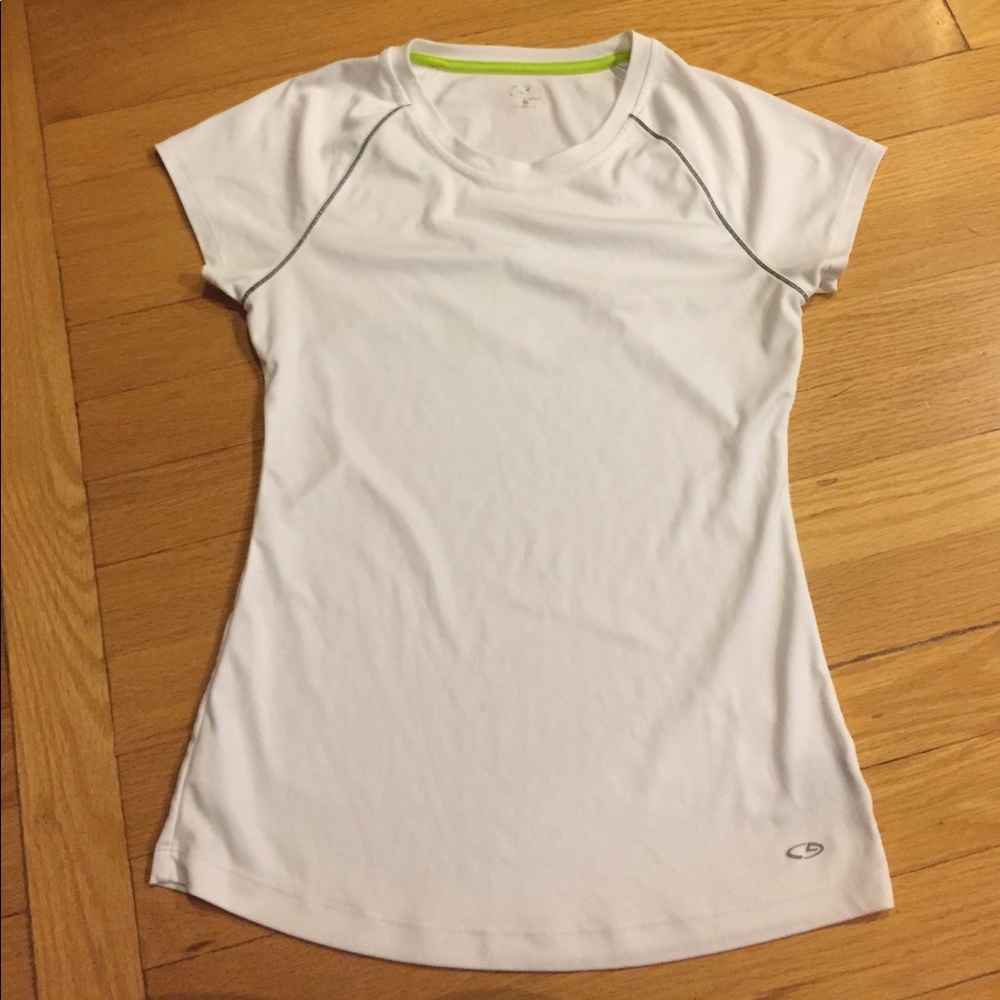 White Champion workout tee