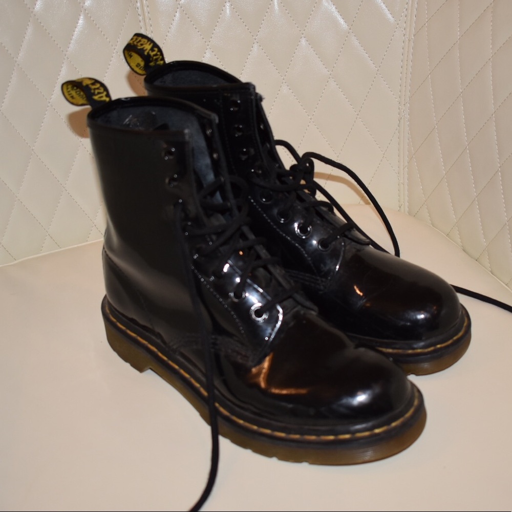 Black Shiny Doc Martens