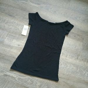 NWT Project social T off shoulder black shirt